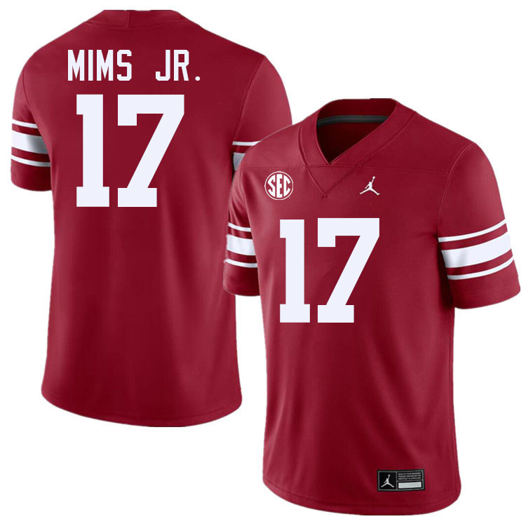 Oklahoma Sooners #17 Marvin Mims Jr. College Football Jerseys,Uniforms-Throwback